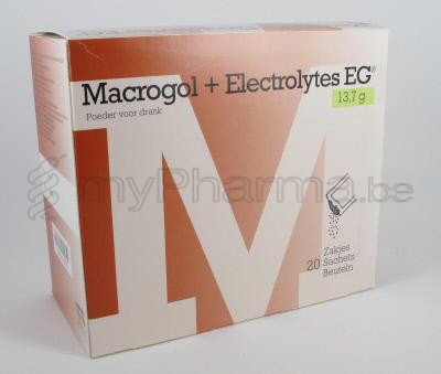 MACROGOL + ELECTROLYTES EG 13,7 G POEDER VOOR DRANK 20 ZAKJES  (geneesmiddel)